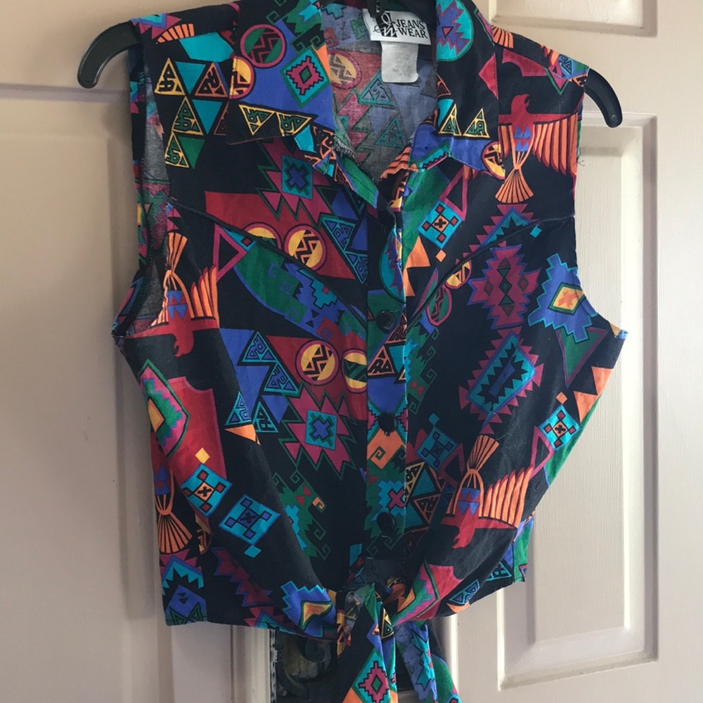 Vintage Western crop top